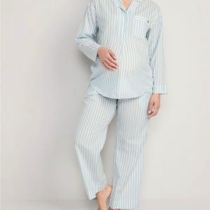 Old navy striped pajamas size MATERNITY medium NWT